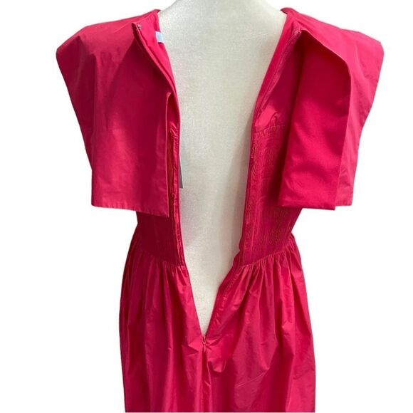 Antonio Melani Jennifer Sumko Rachel Taffeta Capelet Pink Midi Dress NWT Size 4 - Picture 9 of 13